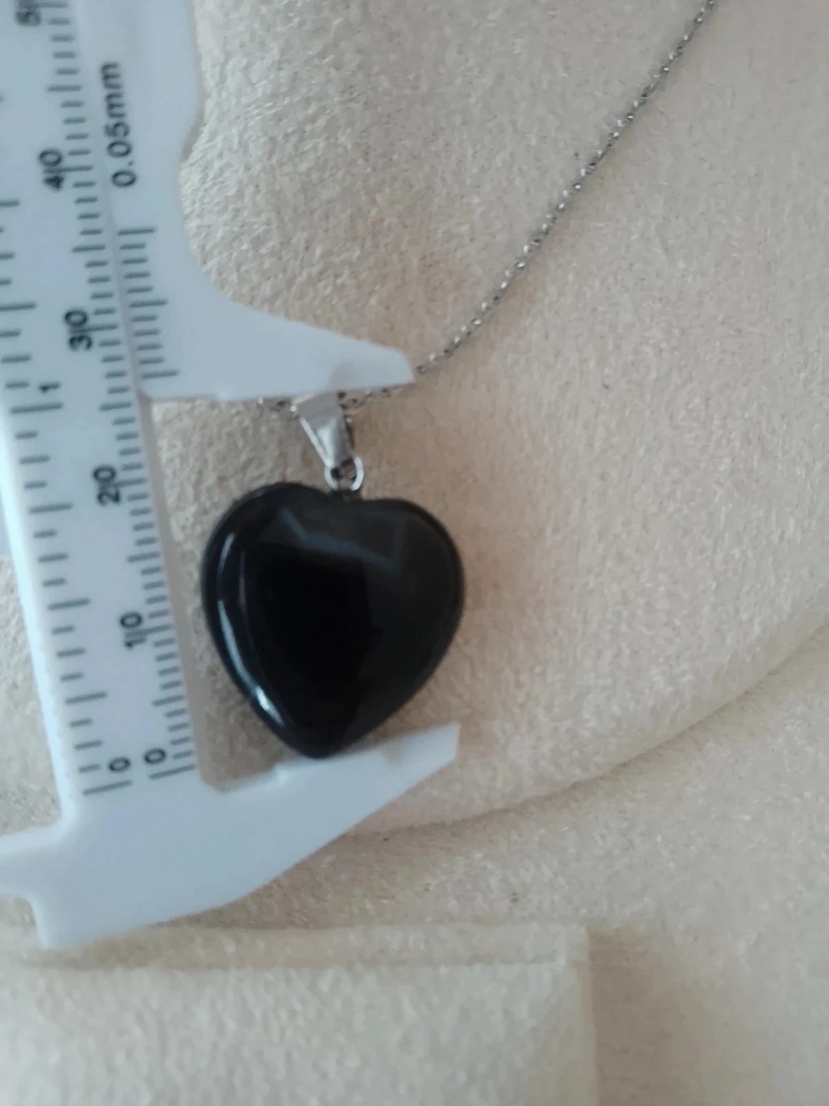 Collier protection, obsidienne pierre naturelle en coeur 🖤. – photo 3